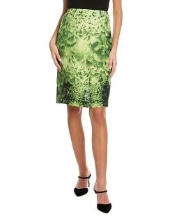 Samantha Sung Chloe Silk Pencil Skirt Women