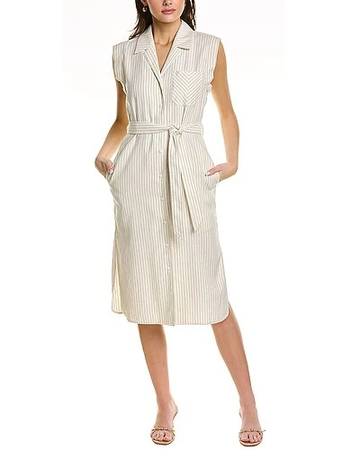 Rag & Bone Helena Stripe Linen-Blend Shirtdress Women