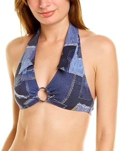 WeWoreWhat Collar O-Ring Bikini Top Women