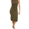Elie Tahari Ruched Midi Dress Women