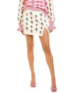 LoveShackFancy Pawley Wool-Blend Skirt Women