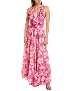 LoveShackFancy Marinette Silk-Blend Maxi Dress Women
