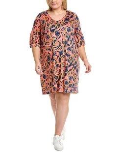 NIC+ZOE Plus Fruit Toss Linen-Blend Dress Women
