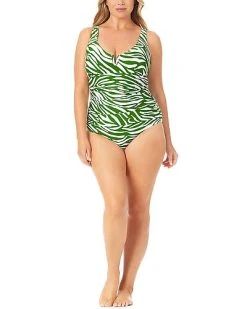 Anne Cole Plus V Wire One-Piece Tank Women