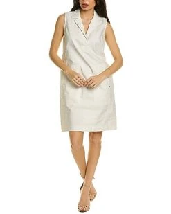 Lafayette 148 New York Rudy Linen-Blend Shift Dress Women