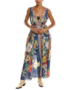 Johnny Was Dragona Edelia Silk Wrap Dress Women