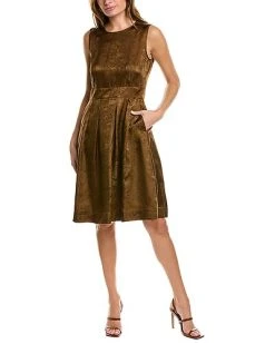 Lafayette 148 New York Floral Silk A-Line Dress Women