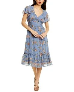 Max Studio Flounce Midi Dress Women