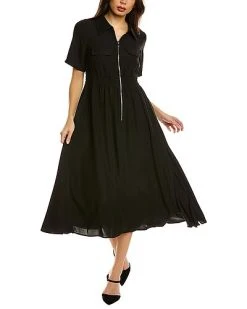 Gracia Front Zip Midi Dress Women