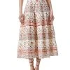 Alice + Olivia Melony Smocked Shirred Skirt Women
