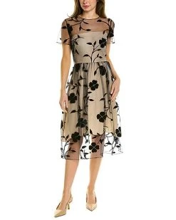 Oscar De La Renta De La Renta Floral Silk-Lined Cocktail Dress Women