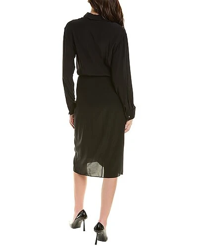 Michael Kors Cascade Tie-Waist Silk Shirtdress Women - Image 2