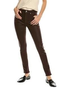 Rag & Bone Nina Coated Plum High-Rise Skinny Jean Women