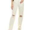 WeWoreWhat Dad Ivory High-Rise Straight Jean Women