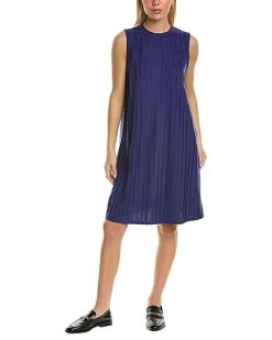 EILEEN FISHER Wide Stretch Rib Mock Neck Dress Women