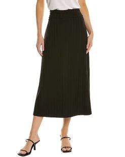 EILEEN FISHER Wide Stretch Rib A-Line Skirt Women