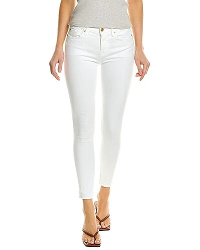 7 For All Mankind Gwenevere White Straight Ankle Jean Women