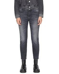 FRAME DENIM Le High Straight Black Oak Jean Women