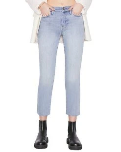 FRAME DENIM Le High Straight Raw Edge Alemany Jean Women