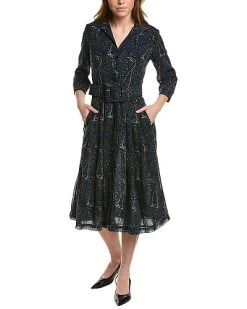Samantha Sung Audrey 3 Wool Shirtdress Women