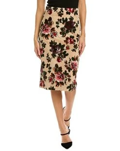 Samantha Sung Chloe Wool & Silk-Blend Skirt Women