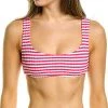 Solid & Striped The Elle Stripe Rib Bikini Top Women