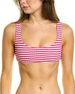 Solid & Striped The Elle Stripe Rib Bikini Top Women