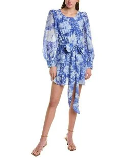 LoveShackFancy Teyana Silk-Blend Mini Dress Women