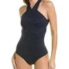 Shoshanna High Halter Neck One-Piece Women