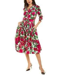 Samantha Sung Audrey 2 3/4-Sleeve Shirtdress Women