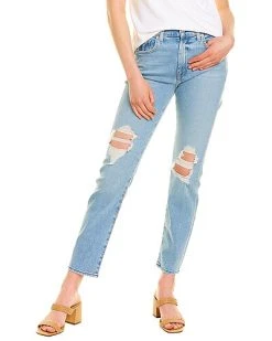7 For All Mankind Peggi Light Wash Straight Jean Women