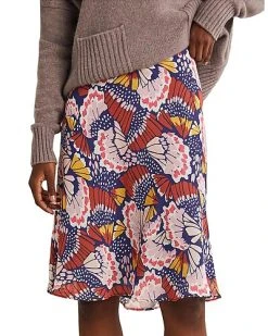 Boden Crinkle Bias-Cut Skirt Women