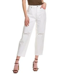 7 For All Mankind High Waist White Balloon Jean Women