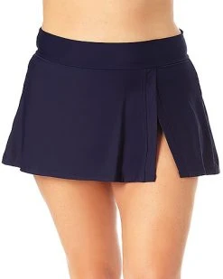 Anne Cole Banded Side Slit Swim Skirt Women