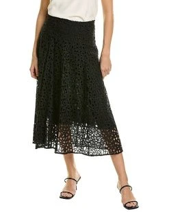 Vince Cutwork Lace Skirt Women