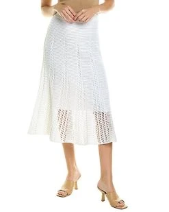 Vince Godet Crochet Skirt Women