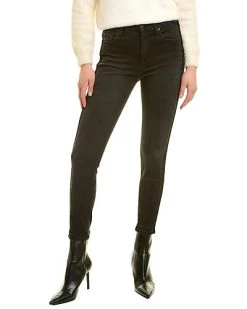 7 For All Mankind Black High-Rise Ankle Skinny Jean Women