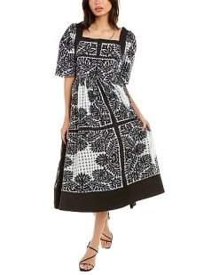Beulah Nobility Print Midi Dress Women