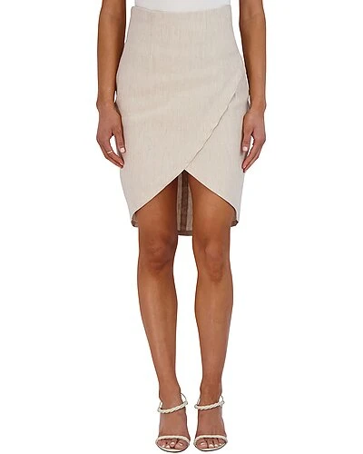 BCBGMAXAZRIA Linen-Blend Skirt Women