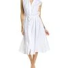 Vince Linen-Blend Shift Dress Women