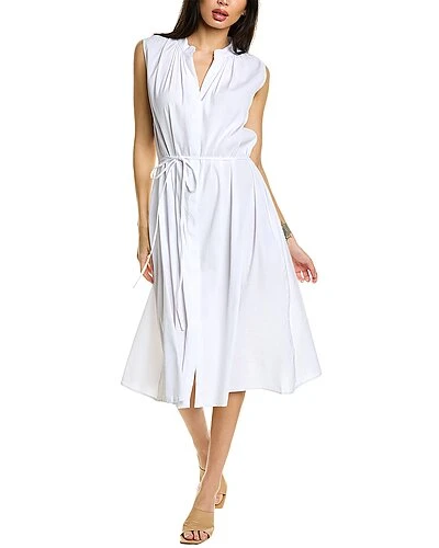 Vince Linen-Blend Shift Dress Women