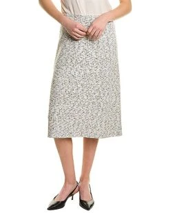 St. John Tweed Wool-Blend Skirt Women