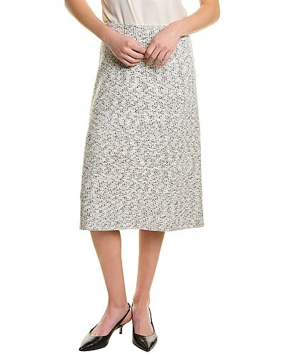 St. John Tweed Wool-Blend Skirt Women