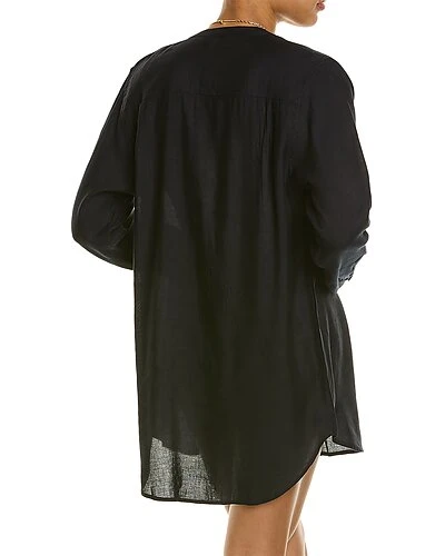 Onia Air Button-Down Linen-Blend Tunic Women - Image 2