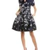 Oscar De La Renta De La Renta Silk-Blend Midi Dress Women