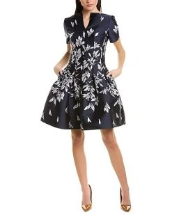 Oscar De La Renta De La Renta Silk-Blend Midi Dress Women
