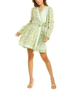 Ash & Eden Fara Mini Wrap Dress Women