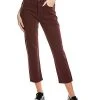 Rag & Bone Maya Burgundy High-Rise Ankle Slim Jean Women