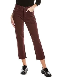 Rag & Bone Maya Burgundy High-Rise Ankle Slim Jean Women