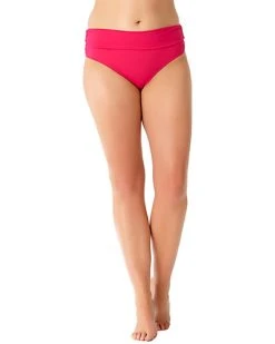 Anne Cole Plus High-Waist Shirred Bottom Women